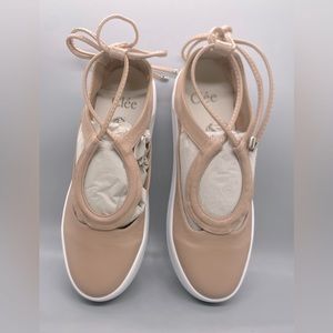 BRAND NEW! Beautiful Nude Slim Fly. Comfortable and very feminine. Medium sized.